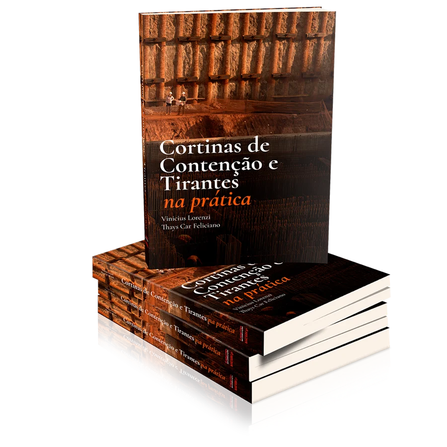 Capa do livro Cortinas de Contenção e Tirantes na Prática